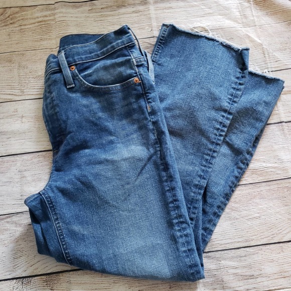 J.CREW Denim 9" Billie demi-boot crop jean in Caddy wash Jeans - Picture 2 of 9